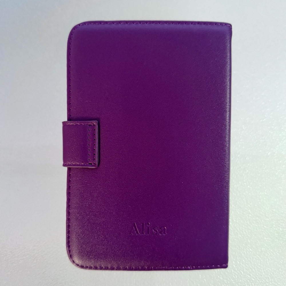 Purple Alisa RFID Passport Travel Bifold Wallet - Picture 6 of 7